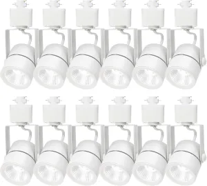 10W H Track Lighting Heads,Dimmable LED Track Light Heads for Accent Retail Artwork,4000K Netural White, Linear Track Light H Type - 110V 60°Angle Halo Type 12Pack (White)