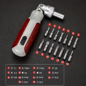 15-in-1 Multi-Angle Ratchet Screwdriver Set