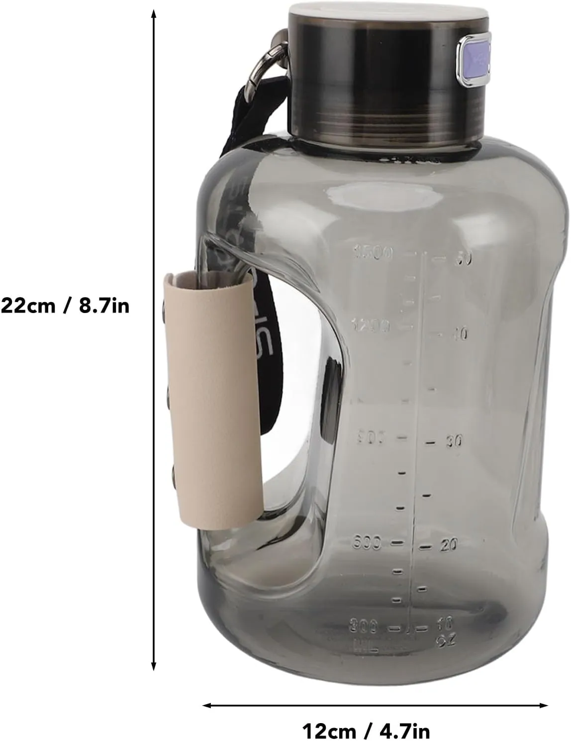 1.5L Hydrogen Water Generator, Portable SPE PEM Technology, Rechargeable Health Cup for Home and Office with Large Capacity, Ideal for Exercise Workouts (Gray Black)
