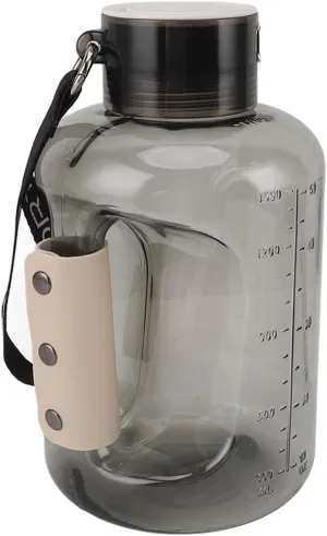 1.5L Hydrogen Water Generator, Portable SPE PEM Technology, Rechargeable Health Cup for Home and Office with Large Capacity, Ideal for Exercise Workouts (Gray Black)