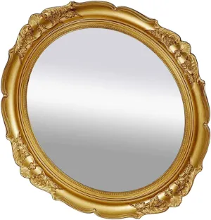 1pc Vintage Makeup Mirror Retro Style Cosmetic Mirror Delicate Frame Compact Design for Home Vanity for Easy Makeup Application