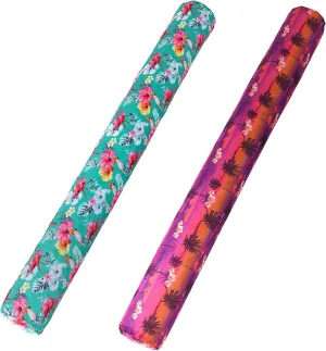 2 Pack Inflatable Swim Pool Noodles, Premium Fabric-Covered Swim Floats for Adults, 56 '' Swimming Pool Noodles for Floating, Adults Pool Accessories for Ocean, Lake, Beach