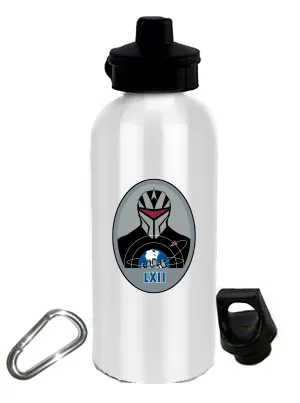 20 oz Stainless Steel Water Bottle with Stem/Straw Top and Spare Lid with Carabiner.