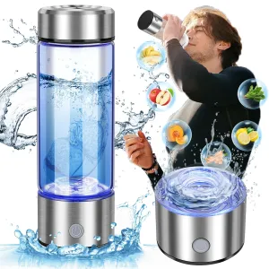 2025 New Hydrogen Water Bottle, 420ml Hydrogen Water Generator with Advanced SPE PEM Technology, High-Efficiency Portable Water Ionizer for Office, Travel, Fitness & Everyday Hydration