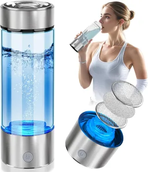 2025 New Hydrogen Water Bottle, Hydrogen Water Generator with Advanced SPE PEM Technology, Portable Rechargeable aquahealth Hydrogen Water for Office, Daily Drinking and Gifts,Father’s Day Gift