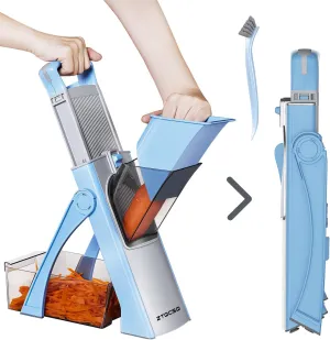 2025 Upgraded Version All-in-1 Mandoline Slicer for Kitchen & Adjustable Mandoline Slicer. Detachable Blade, Cut Slice, Strips, Dice, Shred and Chop, Versatile Kitchen Veggie Chopper