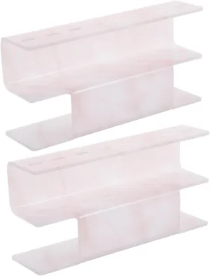 2pcs Acrylic Tweezers Holder Stand Display Rack for Eyelash Tweezers Compact Organizer for Beauty Tools and Makeup Accessories Lightweight Multi-use Storage