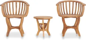 3 Piece Patio Bistro Set,Garden Chair Patio Table Wooden Picnic Tables Suitable for Balcony, Living Room, Bedroom, Open-air Garden Solid Teak Wood