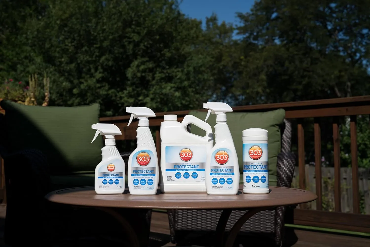 303 Products Aerospace Protectant Spray, UV Protection, Repels Dust, Dirt, & Staining, Matte Finish, Restores Like-New Appearance, Outdoor Cleaning Supplies 1 Gallon