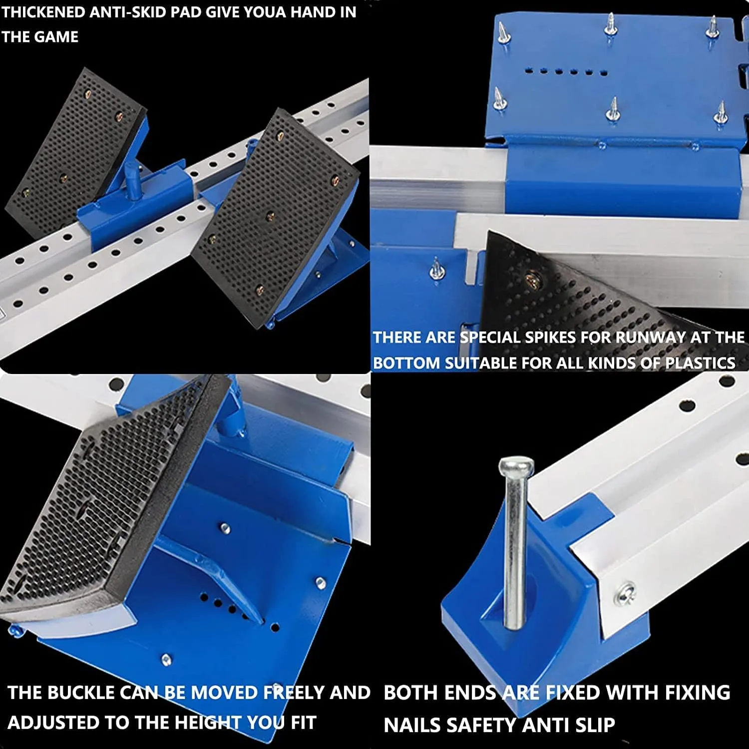 30In Lightning Starting Block Sprinter Pedals 6 Angle Adjustable Sprinter Track and Field Aluminum Suitable for Plastic Runway Cinder Track
