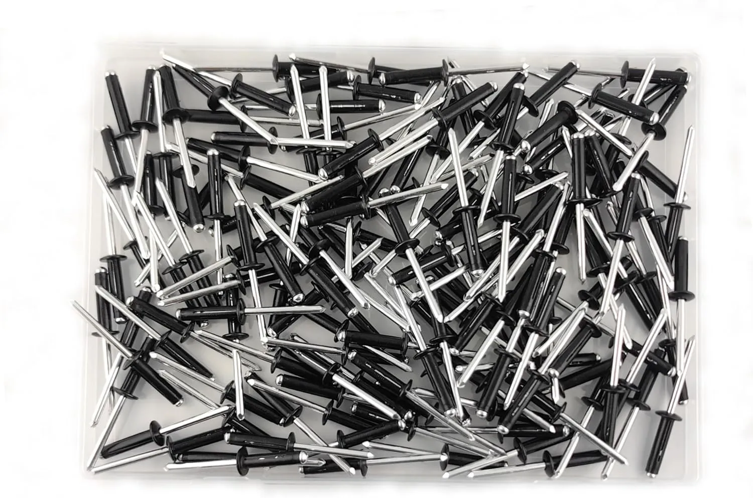 3/16" x 3/4" Tri-Fold Rivets Assortment - 150Pcs,Black Tri-fold Exploding Pop Rivets Solid Aluminum Tri Grip Rivets Bulb Style Rivets for Kayak Marine Boat