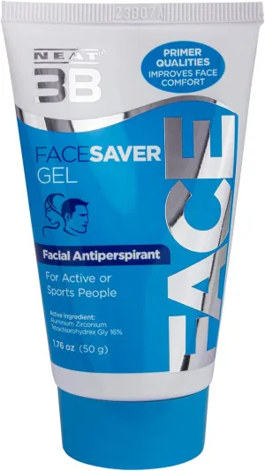 3B Face Saver Antiperspirant Gel for Facial Perspiration & Shine, White and Blue, 1.76 Fl Oz