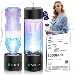 4.0 Upgrade Hydrogen Water Bottle & Hydrogen Absorption 【NO.1-100% Odorless】【SGS Certification - 6000PPB】 Hydrogen Water Bottle - 2025 SPE PEM Technique, Applicable to Various Water