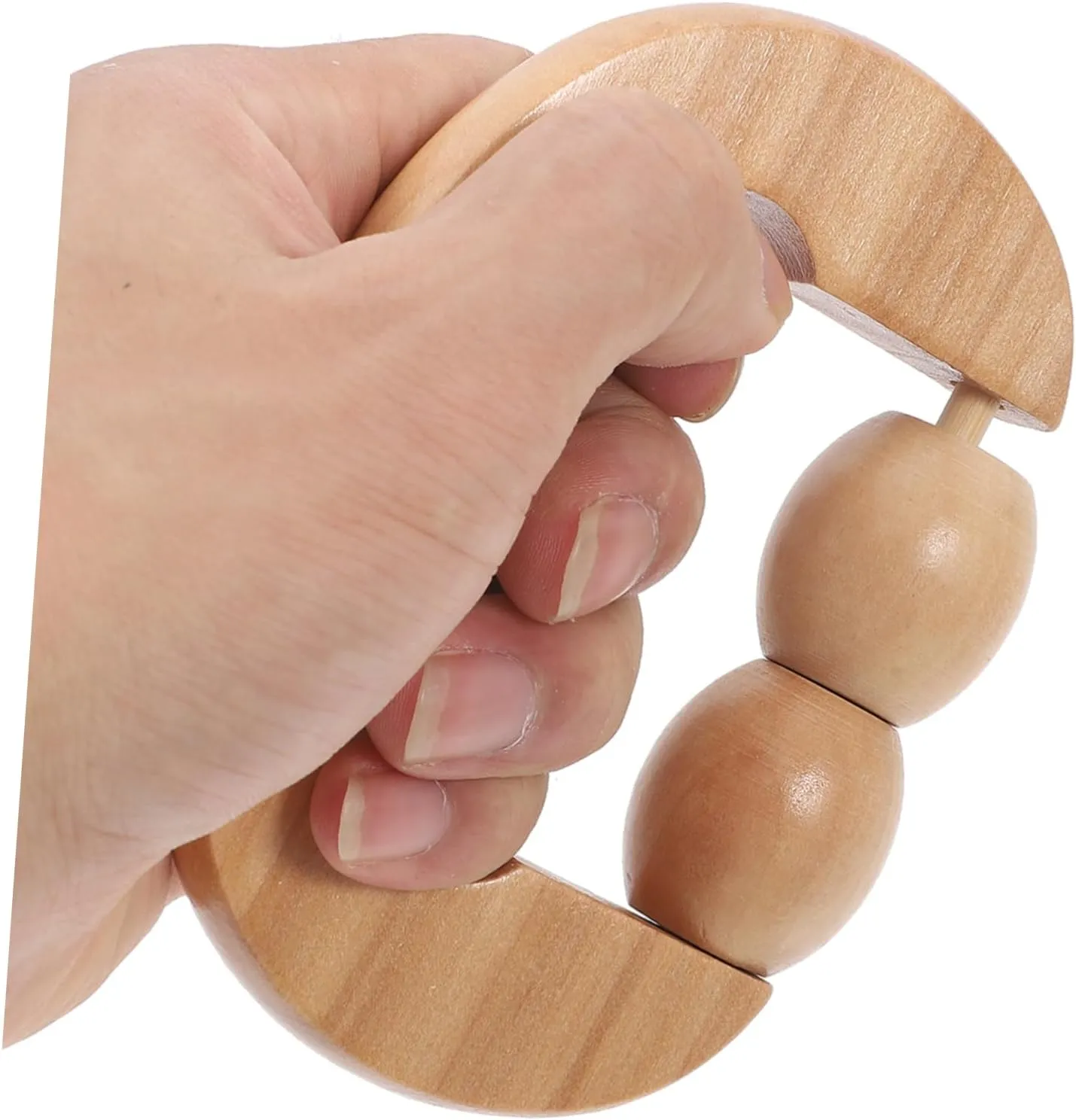 4pcs Handheld Wooden Roller for Back Neck and Face Lightweight Ergonomic Design for Portable Relaxation and Muscle Relief for Home and Travel