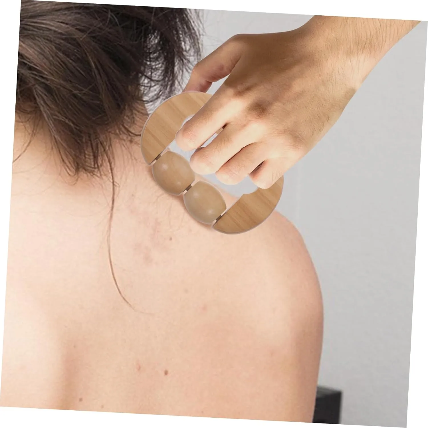 4pcs Handheld Wooden Roller for Back Neck and Face Lightweight Ergonomic Design for Portable Relaxation and Muscle Relief for Home and Travel