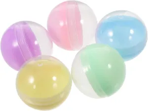 50pcs Shell Toys Fillable Balls for Boys and Girls Multi-purpose Plastic Round Mystery Machine Containers