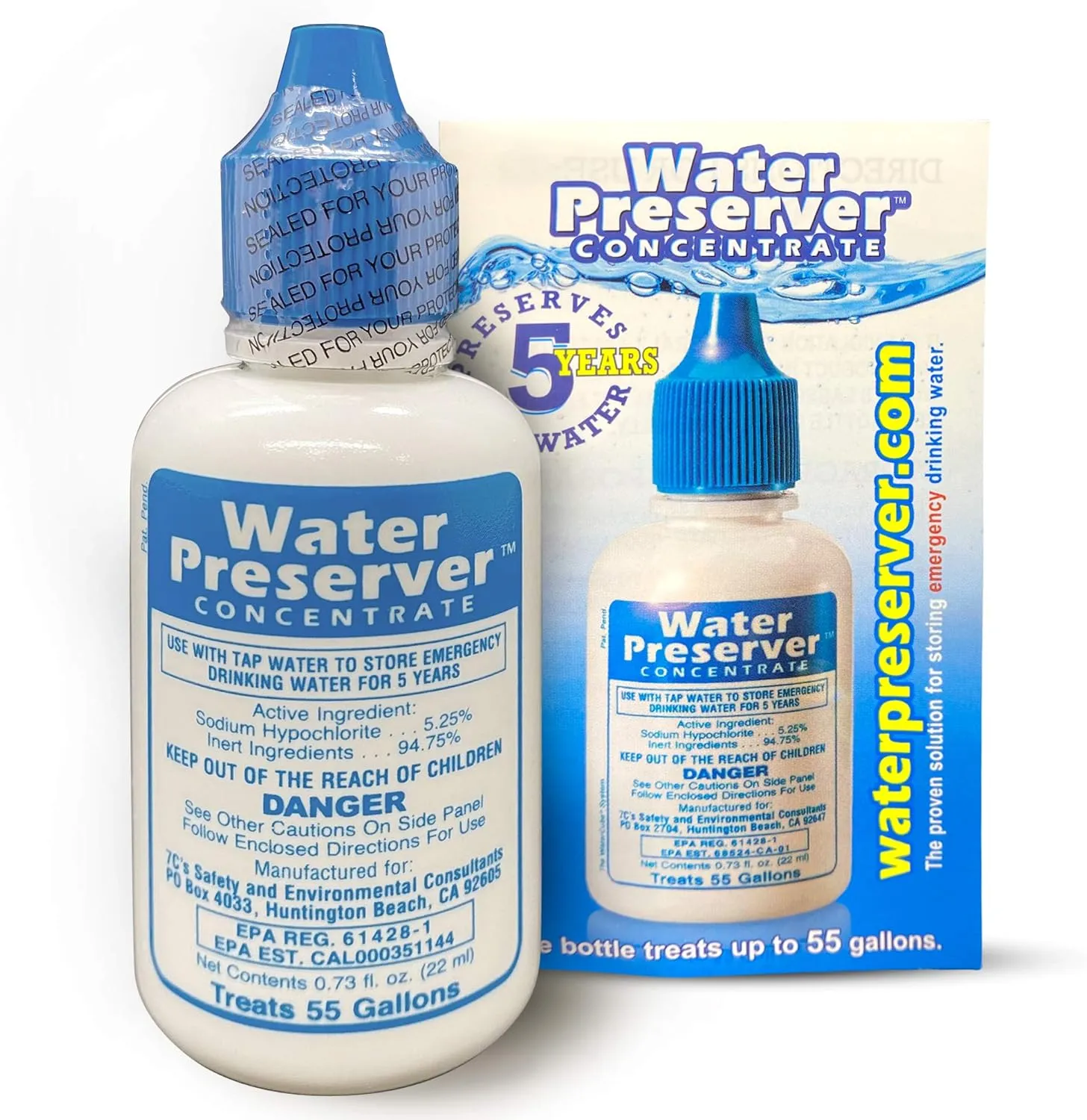 55 Gallon Water Preserver Concentrate 5 Year Emergency Disaster Preparedness, Survival Kits, Emergency Water Storage, Earthquake, Hurricane, Safety