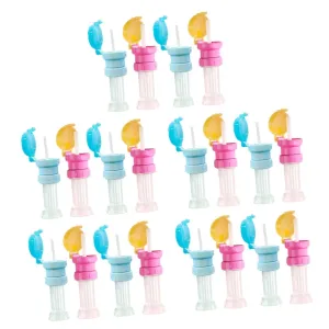 5sets Children's Water Bottle Straw Toddler Bottle Topper Straw with Caps 4pcs*5