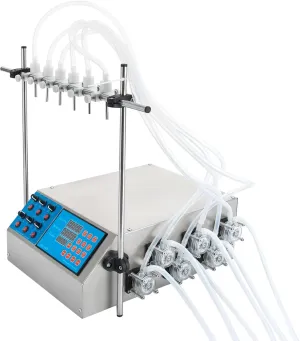 6 head liquid filling machine Semi-automatic desktop CNC filling machine Digital control automatic bottle filling machine Peristaltic pump filling machine Suitable for fruit juice, essential oils