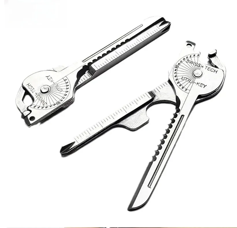 8-in-1 Multi-Function Folding Tool Keychain – Screwdriver, Opener & Pocket Plier