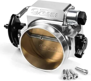 92mm Throttle Body for LS1 LS2 LS6 LS3 LS LS7 SX LS 4 Bolt Throttle Body with Throttle Position Sensors TPS IAC Aluminum Silver