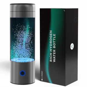 A2 Hydrogen Water Bottle, 2025 Upgrade Hydrogen Water Bottles Generator 290ml Rechargeable Ionizer Machine Hydrogenated Water Bottle with SPE/PEM Technology for Husband,Wife, Family,Travel,Home,Office