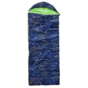 Ace Camp Kids Rectangular Glow-In-The-Dark Sleeping Bag 30 Degree