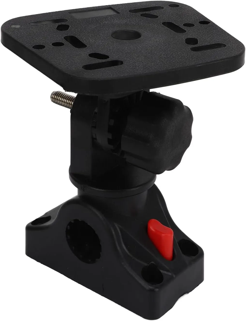 Acouto Fish Finder Mounting Bracket 360 Degree Rotation Screw Fixed Installation Portable Nylon Stainless Steel Fish Finder Holder for Yachts Boat Canoe Kayak Fishing Accessories