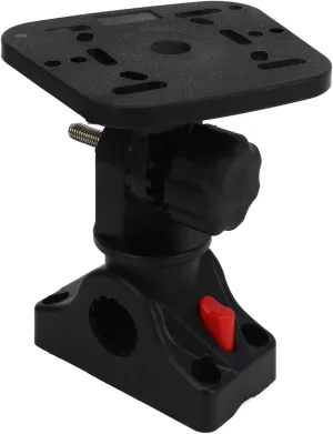 Acouto Fish Finder Mounting Bracket 360 Degree Rotation Screw Fixed Installation Portable Nylon Stainless Steel Fish Finder Holder for Yachts Boat Canoe Kayak Fishing Accessories