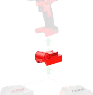 Adapter for Milwaukee M18 Tools - Compatible with Porter Cable PCC680 and Black & Decker LBXR20 20V MAX (Not Older 18V) Batteries for Power Supply (No Charging Function) - 1 Adapter Only