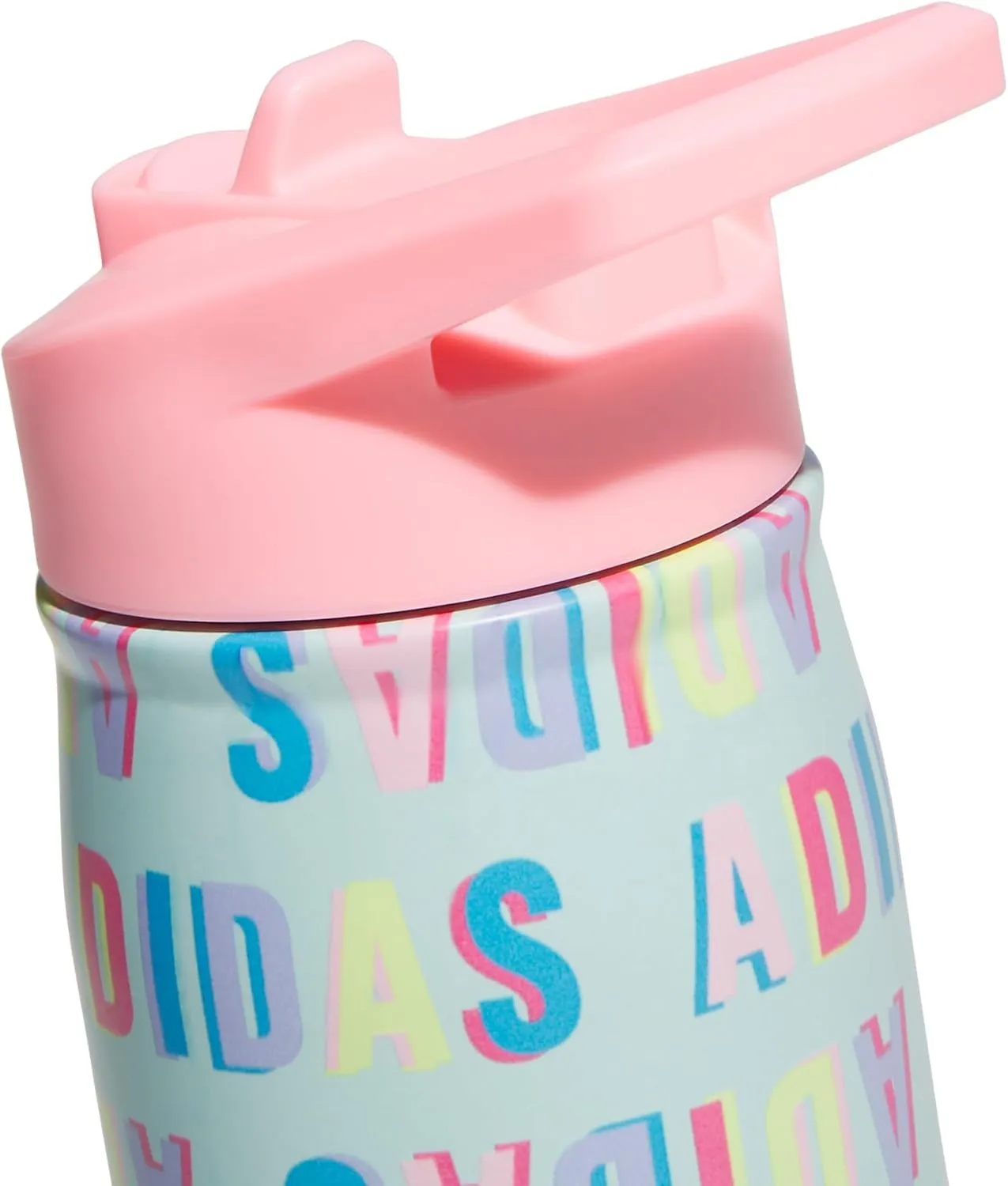 adidas 600 ML (20 oz) Straw Top Metal Water Bottle, Hot/Cold Double-Walled Insulated 18/8 Stainless Steel