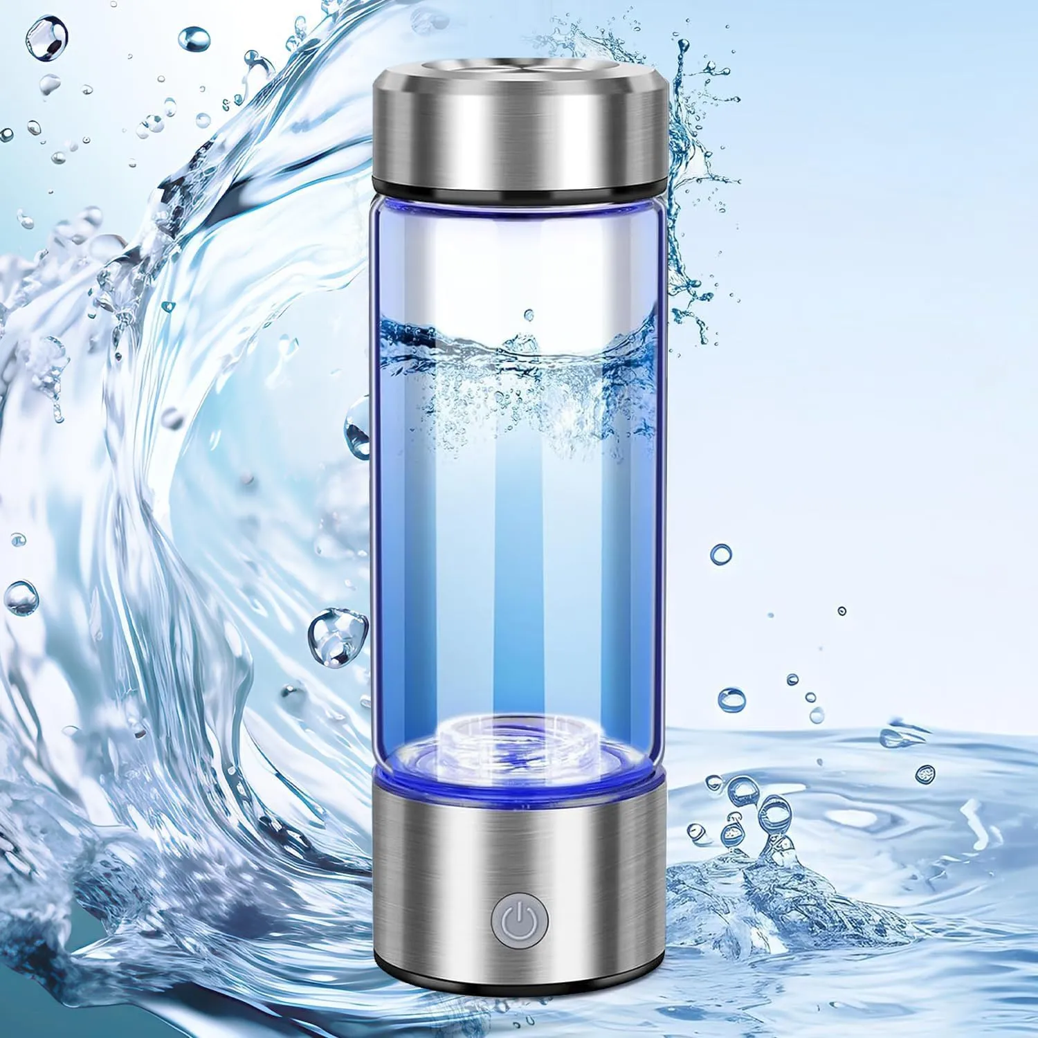 Advanced Hydrogen Water Bottle Generator - Quick Electrolysis, 420ml Portable Hydrogen Generator for Enhanced Hydration, Ideal for Office, Travel & Gifting