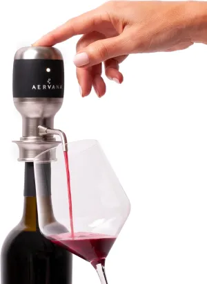 Aervana Original: Electric Wine Aerator and Pourer/Dispenser - Air Decanter - Personal Wine Tap for Red and White Wine 750 ml and 1.5 l (With Stand)