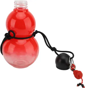 Akozon 800ml Gourd Water Bottle – Portable Chinese Retro Sports Bottle with Strap for Travel, Picnic, and Everyday Hydration (Red)