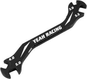 Aluminum 7075 Turnbuckle Wrench 3mm 4mm 5mm 5.5mm Black / Yeah Racing / YT-0197BK