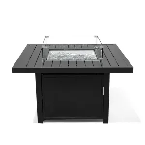 Aluminum Propane 42" Square Outdoor Fire Pit Table
