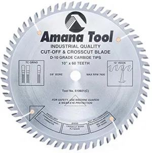Amana Tool - 610601 Carbide Tipped Heavy Duty General Purpose 10" Dia x 60T Tcg, 10 De