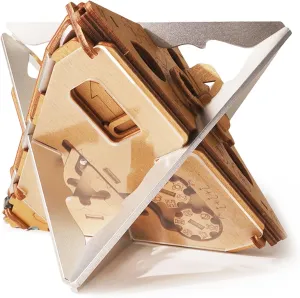 Anti-Gravity Puzzle Box - 3D Brain Teaser Puzzle for Adults - Wooden Treasure Chest - Money Puzzle Box for Cash Gift - Escape Room Game (Metal)