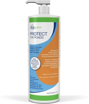 Aquascape PROTECT Water Treatment Koi and Fish Ponds, All-natural Formulation Effectively Reduces Fish Stress and Promotes Fish Health, 32 ounce / 946-ml | 96071