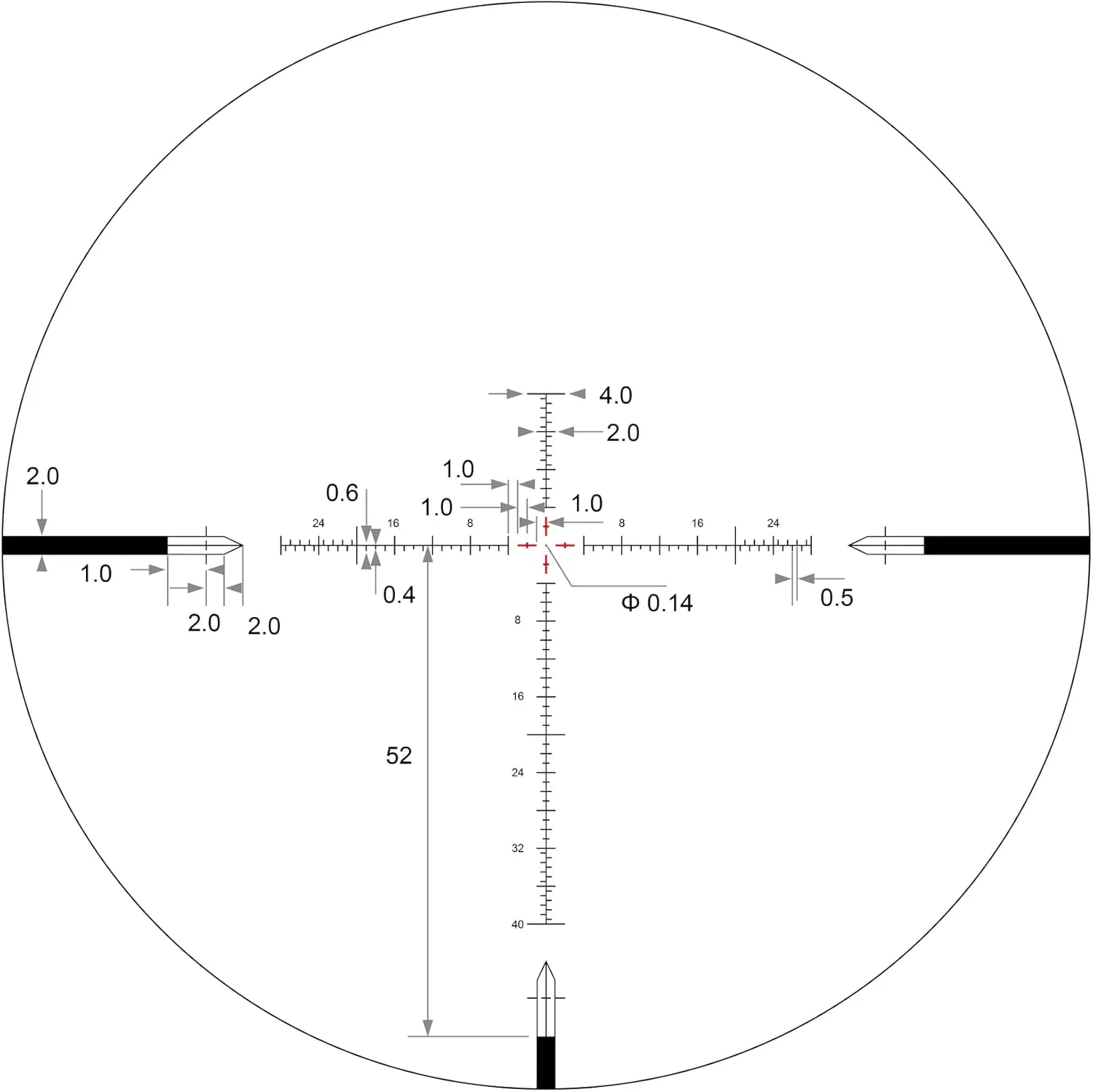 Arken Optics EPL4 FFP Illuminated Reticle with Zero Stop 30mm Tube Lightweight Rifle Scopes for Hunting