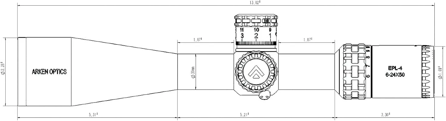 Arken Optics EPL4 FFP Illuminated Reticle with Zero Stop 30mm Tube Lightweight Rifle Scopes for Hunting