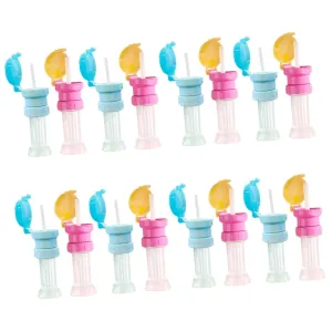 Artibetter 4sets 4 Pcs Water Bottle Adapter Caps with Straws Bottle Topper for Prevent Easy to Clean Use Bright Colors for Fun Drinking 4pcs*4
