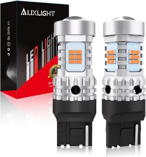 AUXLIGHT 7440 T20 LED Bulbs Extremely Bright 7440NA 7441 W21W WY21W 992 Canbus Error Free Replacement for Turn Signal Lights, 2200K Amber Yellow (Pack of 2)