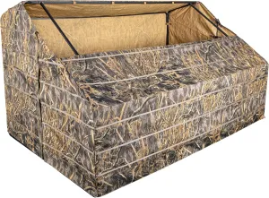 Avian-X G-Blind 4-Person Hunting Blind | Unique G-Shaped Frame Waterfowl Blind in Mossy Oak Shadow Grass Habitats Camo