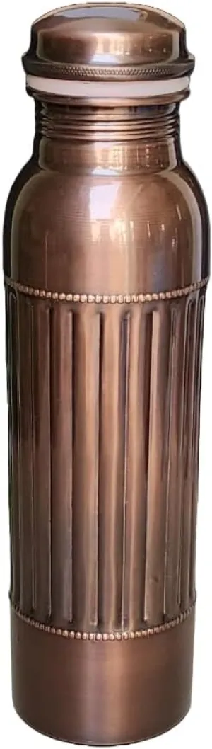 AWF Copper Bottle for Drinking Water 34oz Capacity, Leak Proof Jar, Unique Water Containers for Men and Women, Gift for Mom, Christmas Presents, Best Easter, ANTIQUE BROWN, AWF-ACW-001