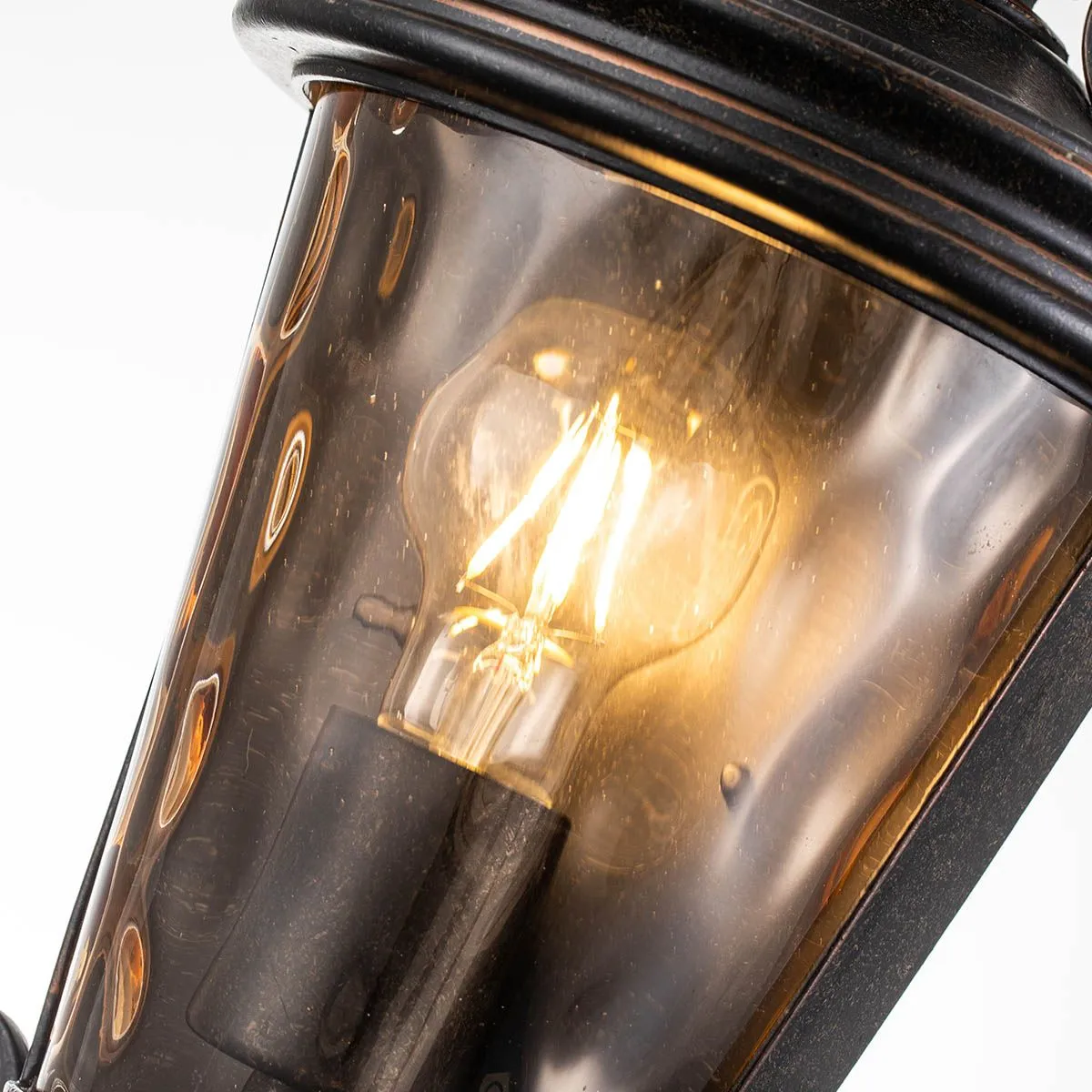 Baltimore 1 Light Medium Half Lantern | Weathered Bronze