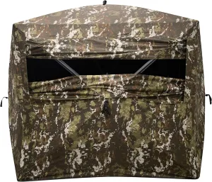 Barronett Blinds Portable Hunting Blind, Side-by-Side Hub Blind, Huge Interior, Large Shooting Windows