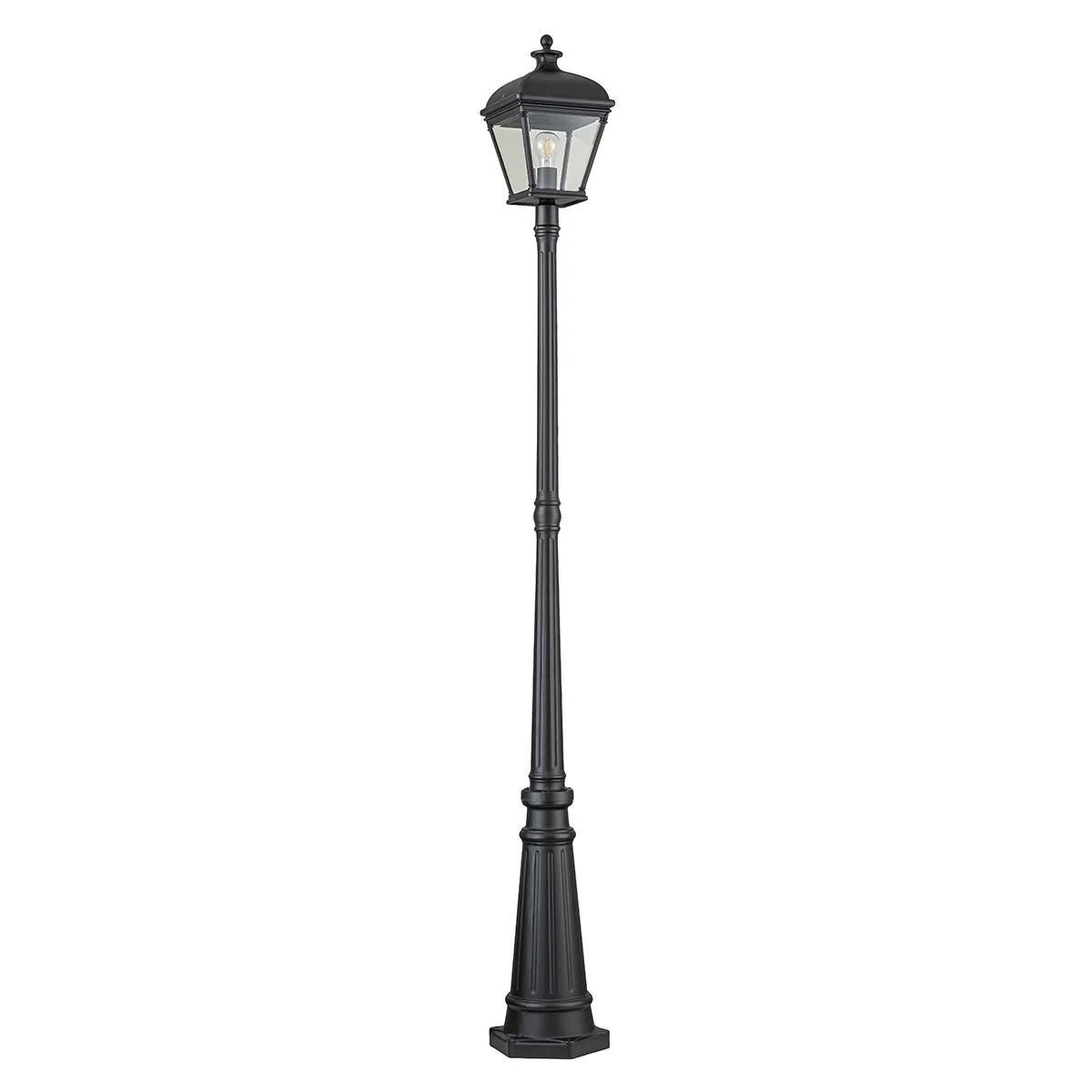 Bayview 1 Light Lamp Post | Black