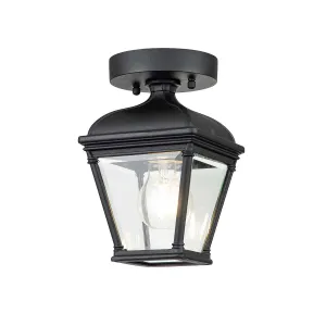 Bayview 1 Light Porch Lantern | Black