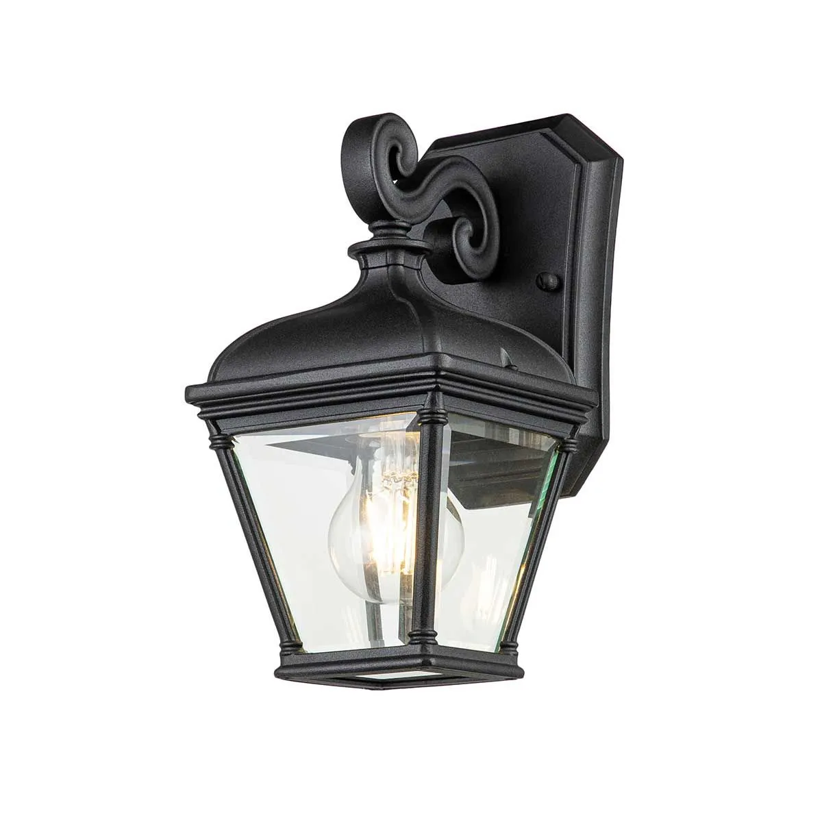 Bayview 1 Light Small Wall Lantern | Black